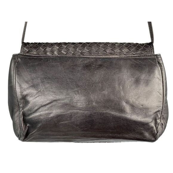 VTG Italian Woven Lambskin Butter Soft Leather Crossbody Bag Purse - Picture 3 of 7